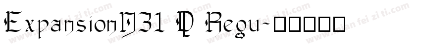 ExpansionN31 D Regu字体转换